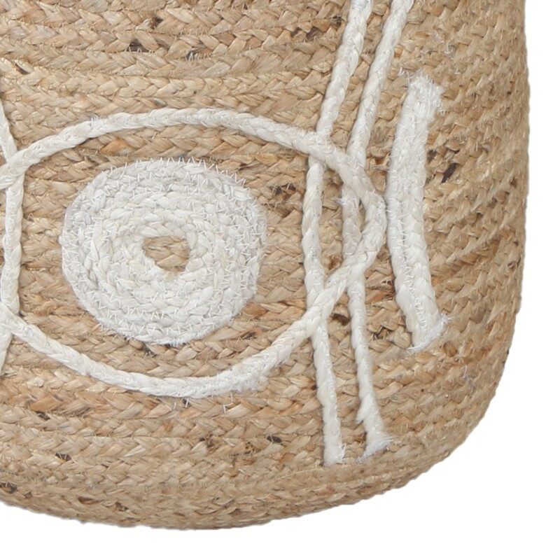 Σκαμπό-πουφ γιούτα σε φυσική απόχρωση Φ40x45εκ