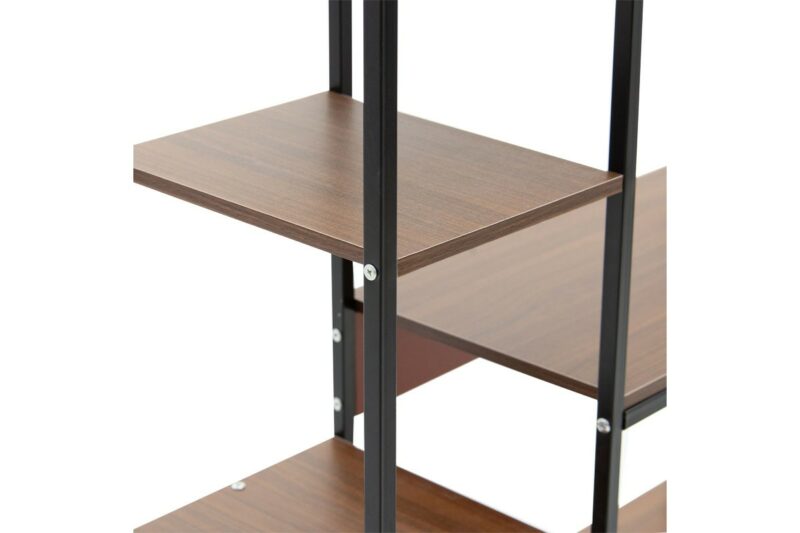 Ραφιέρα επιδαπέδια μέταλλο dark oak-μαύρο 80x30x142εκ - Image 3