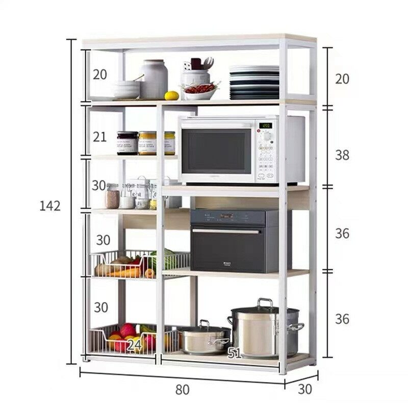 Ραφιέρα επιδαπέδια μέταλλο dark oak-μαύρο 80x30x142εκ