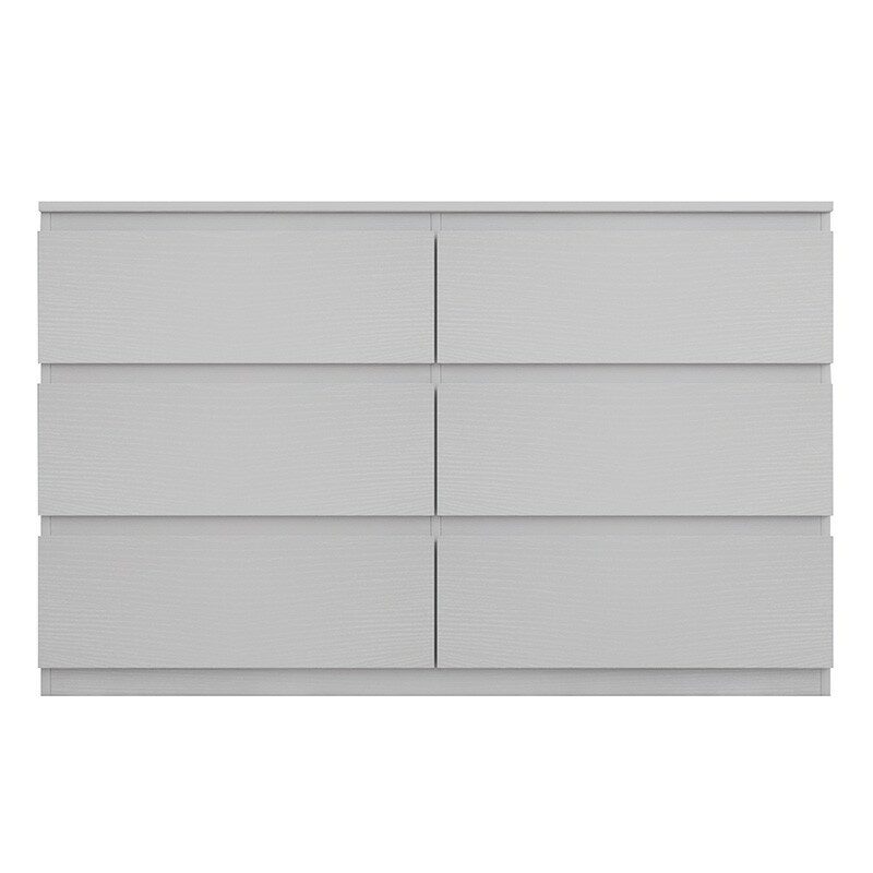 Συρταριέρα Cindy 6 συρταριών λευκό 120x40x75εκ