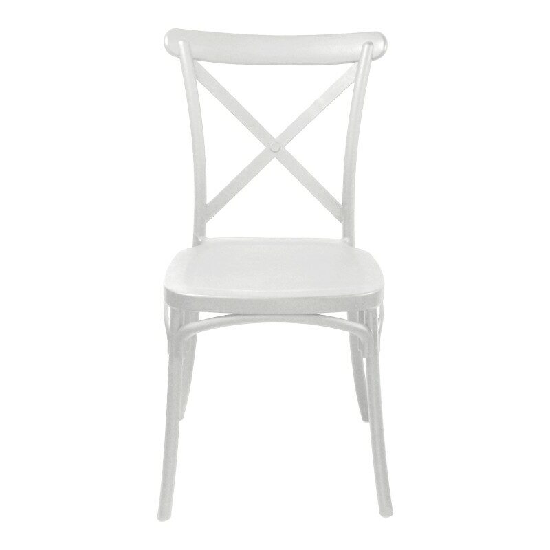 Καρέκλα pp σε λευκή απόχρωση 38x46.5x82εκ