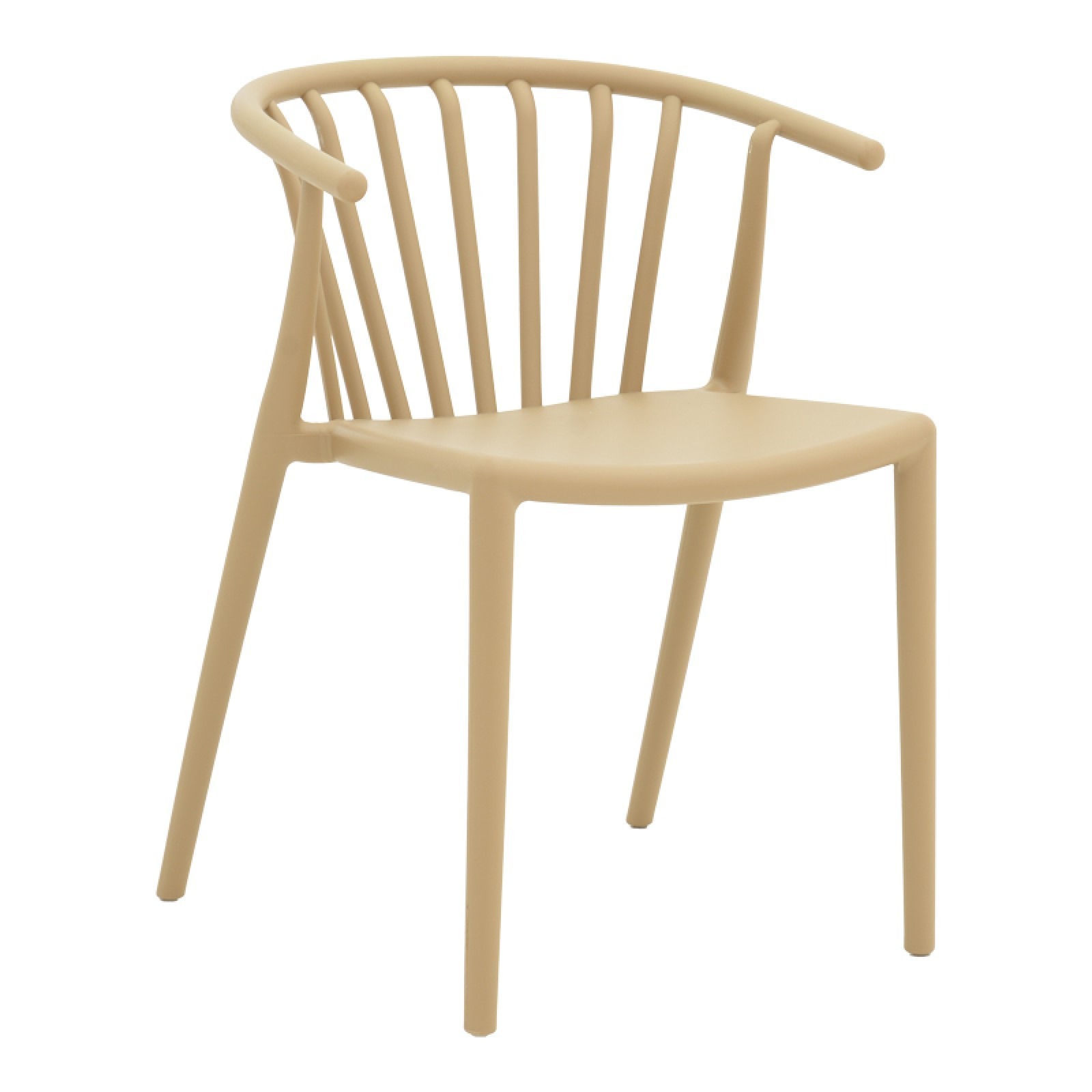 Πολυθρόνα pp σε ανοιχτή απόχρωση cappuccino 55x53x73εκ