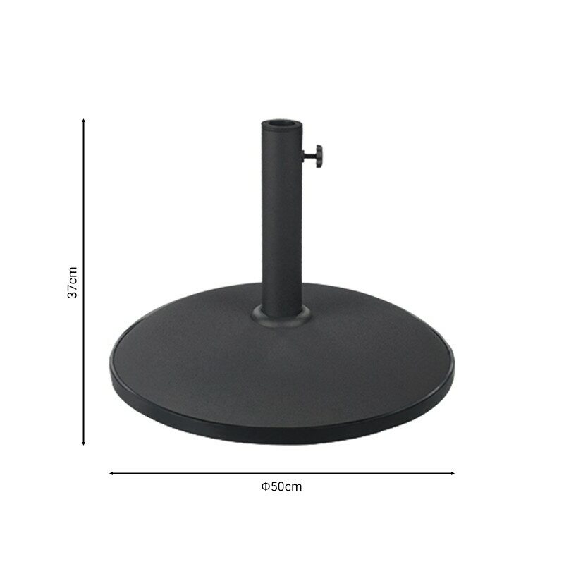 Βάση ομπρέλας  τσιμέντο μαύρο 25kg Φ50εκ