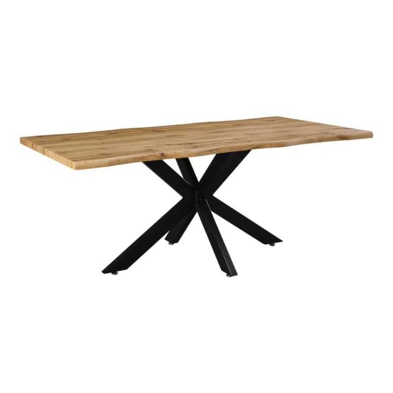 Tραπέζι MDF sonoma-μαύρο 180x90x75εκ