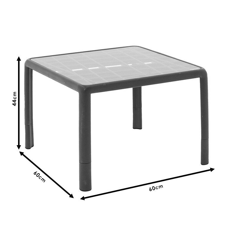 Σαλόνι Intricate σετ 4τμχ PP ανθρακί-ύφασμα ανθρακί antique