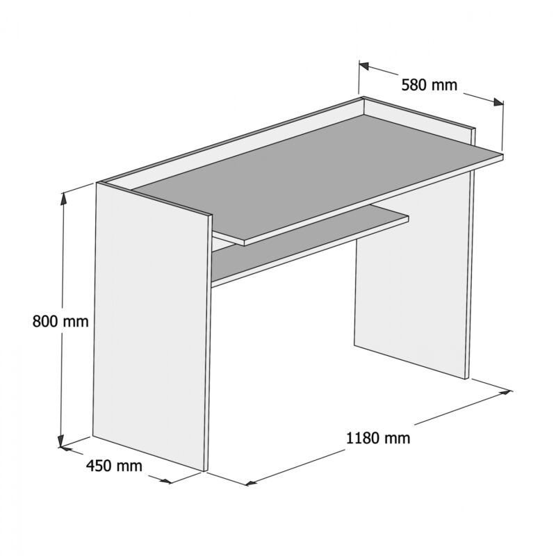 ΓΡΑΦΕΙΟ SONAMA ΛΕΥΚΟ 118x58x80 εκ. - Image 2