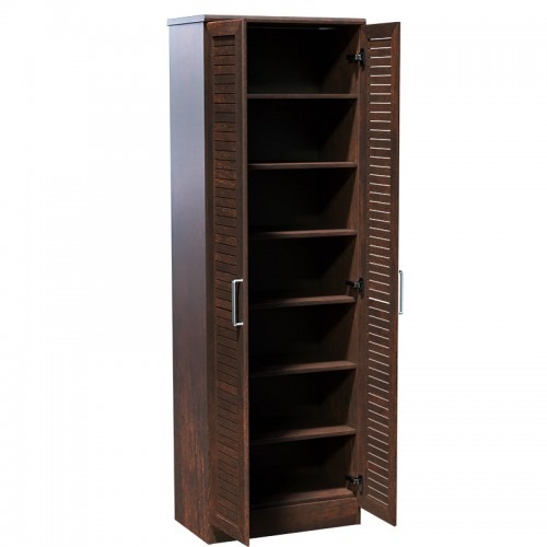 Παπουτσοθήκη-ντουλάπα SANTE  21 ζευγών σε καρυδί  60x37x183εκ - Image 2