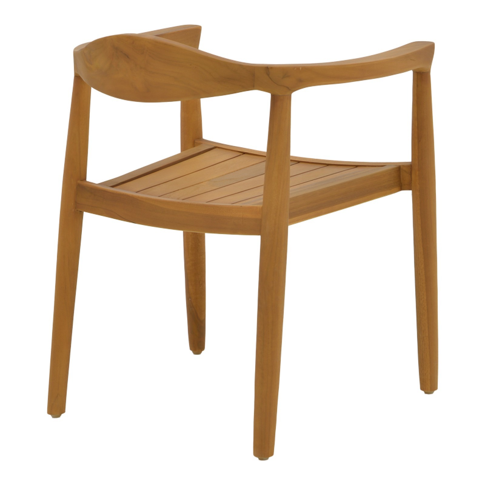 Πολυθρόνα Ganny teak ξύλο σε φυσική απόχρωση 59x56x71εκ - Image 2