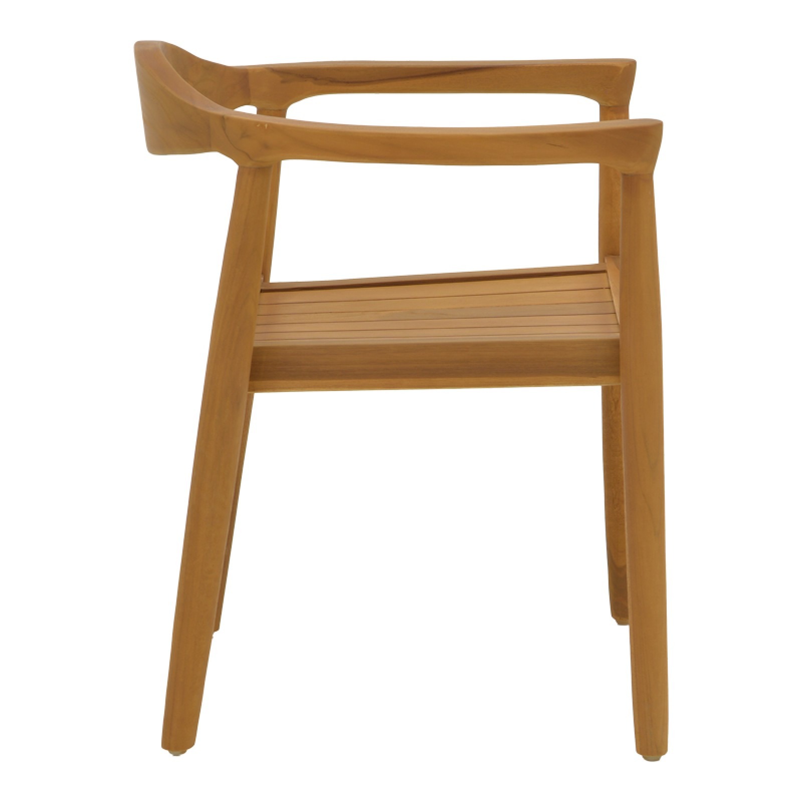 Πολυθρόνα Ganny teak ξύλο σε φυσική απόχρωση 59x56x71εκ - Image 3