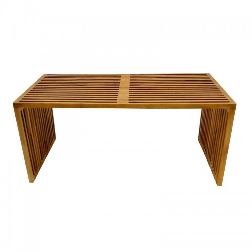 Τραπέζι Marlin  teak ξύλο σε φυσική απόχρωση 100x50x45εκ