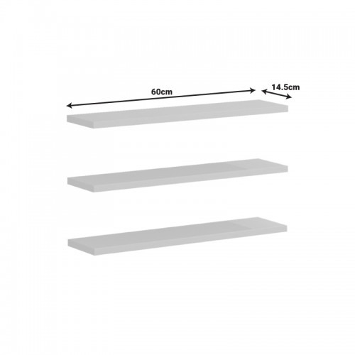 Ραφιέρα τοίχου Divar  σε sonoma απόχρωση 60x14.5x1.8εκ