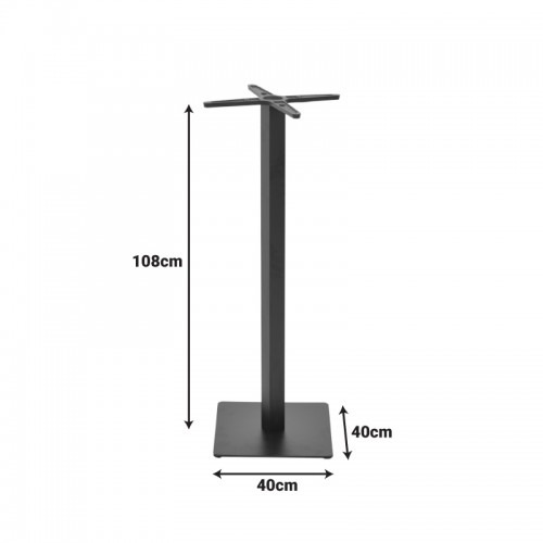 Βάση τραπεζιού Stada μεταλλική σε μαύρη απόχρωση Φ40x108εκ - Image 2