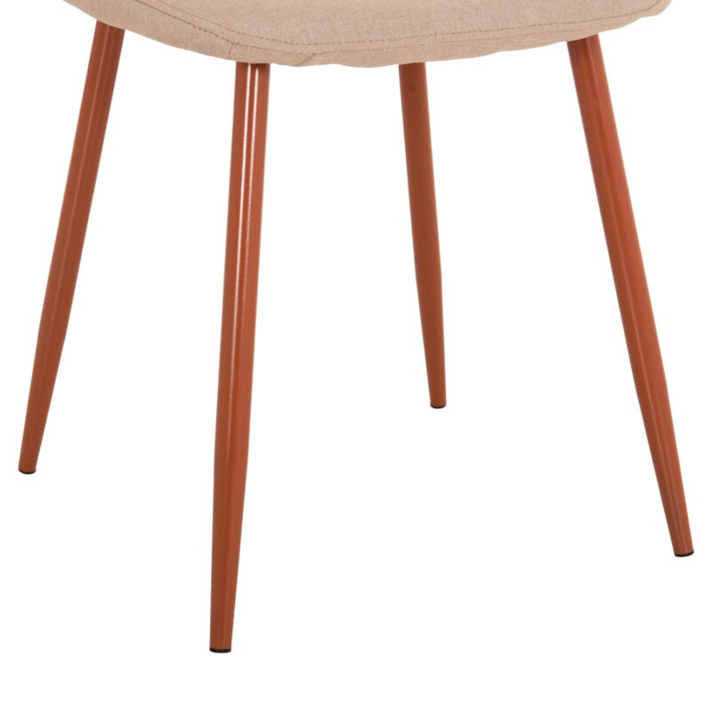 ΚΑΡΕΚΛΑ LEONARDO  ΥΦΑΣΜΑ ΜΠΕΖ ΚΑΙ ΚΑΦΕ ΜΕΤΑΛΛΙΚΑ ΠΟΔΙΑ 45x48x89.5Υεκ.