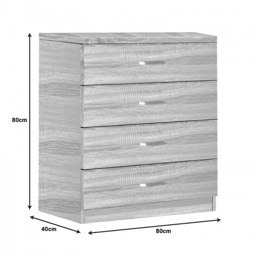 Συρταριέρα Killian με 4 συρτάρια sonoma 80x40x80εκ - Image 2