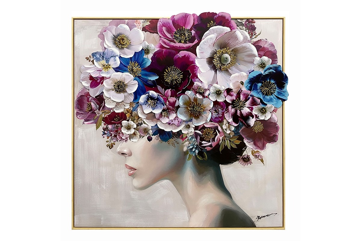 Πίνακας σε καμβά Mavare Ι 3D Inart με πλαίσιο 100x3.5x100εκ