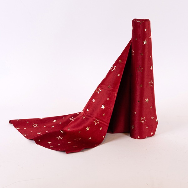 ΡΑΝΕΡ, ΚΟΚΚΙΝΟ ΒΕΛΟΥΔΟ ΜΕ ΣΑΜΠΑΝΙ ΑΣΤΕΡΑΚΙΑ, 35x200cm