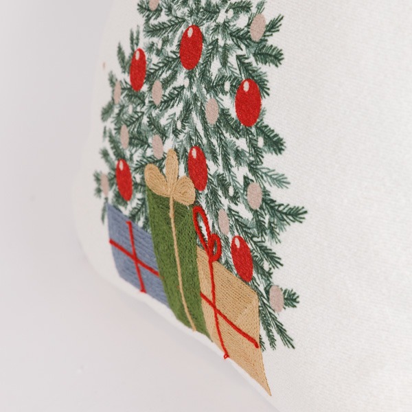 ΜΑΞΙΛΑΡΙ, ΛΕΥΚΟ ΜΕ ΠΡΑΣΙΝΟ ΧΡΙΣΤΟΥΓΕΝΝΙΑΤΙΚΟ ΔΕΝΤΡΟ, 45x45cm