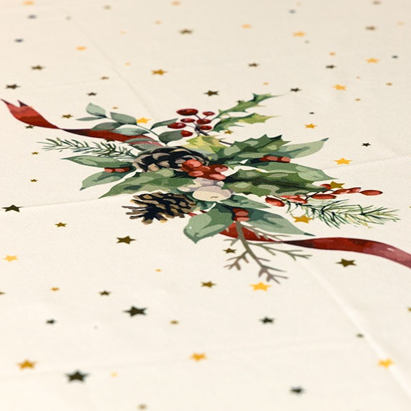 ΤΡΑΠΕΖΟΜΑΝΤΗΛΟ, ΛΕΥΚΟ ΜΕ ΧΡΙΣΤΟΥΓΕΝΝΙΑΤΙΚΟ ΔΕΝΤΡΟ, 140x180cm