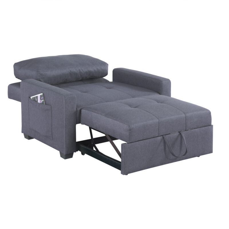 ΠΟΛΥΘΡΟΝΑ ΚΡΕΒΑΤΙ 112x96x85 εκ. ΓΚΡΙ