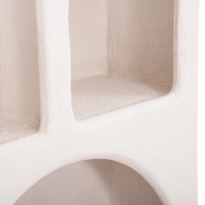 ΡΑΦΙΕΡΑ ΤΟΙΧΟΥ  MDF ΣΕ ΥΠΟΛΕΥΚΟ ΧΡΩΜΑ 47x18x120Υεκ.