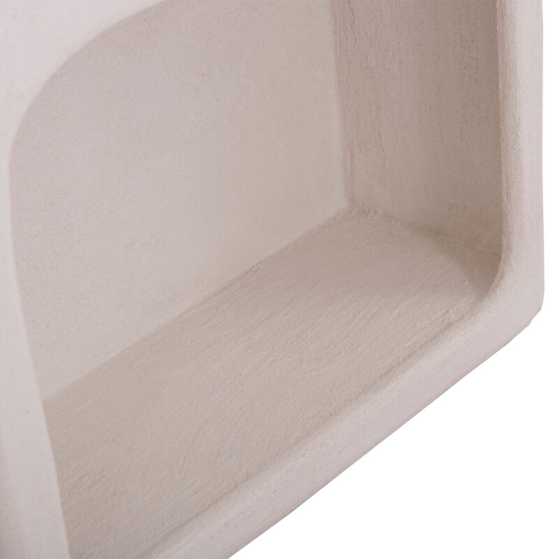 ΡΑΦΙΕΡΑ ΤΟΙΧΟΥ  MDF ΣΕ ΥΠΟΛΕΥΚΟ ΧΡΩΜΑ 47x18x120Υεκ.