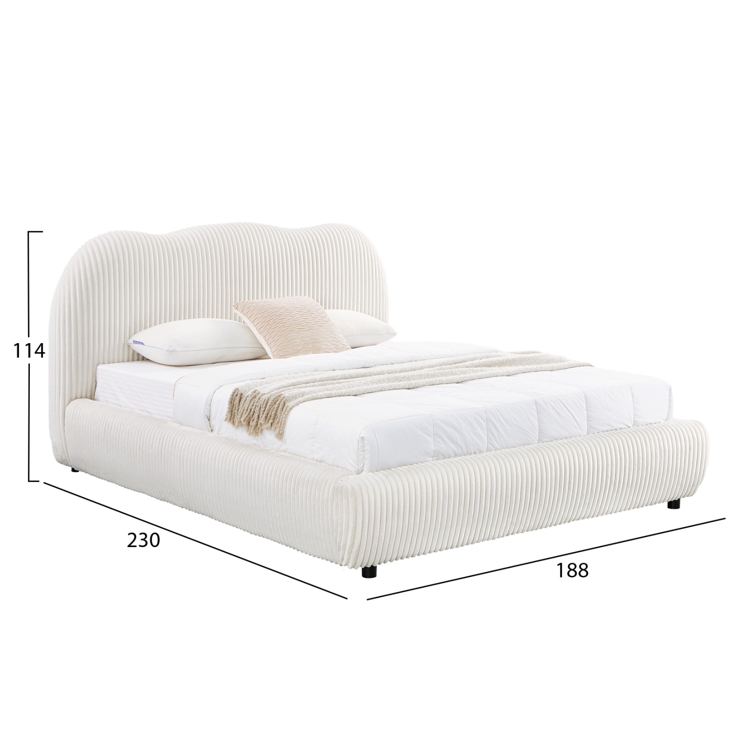 ΚΡΕΒΑΤΙ ΜΕ ΑΠΟΘ.ΧΩΡΟ ΜΠΕΖ FAUX FUR ΥΦΑΣΜΑ--ΓΙΑ ΣΤΡΩΜΑ 160x200εκ - Image 3