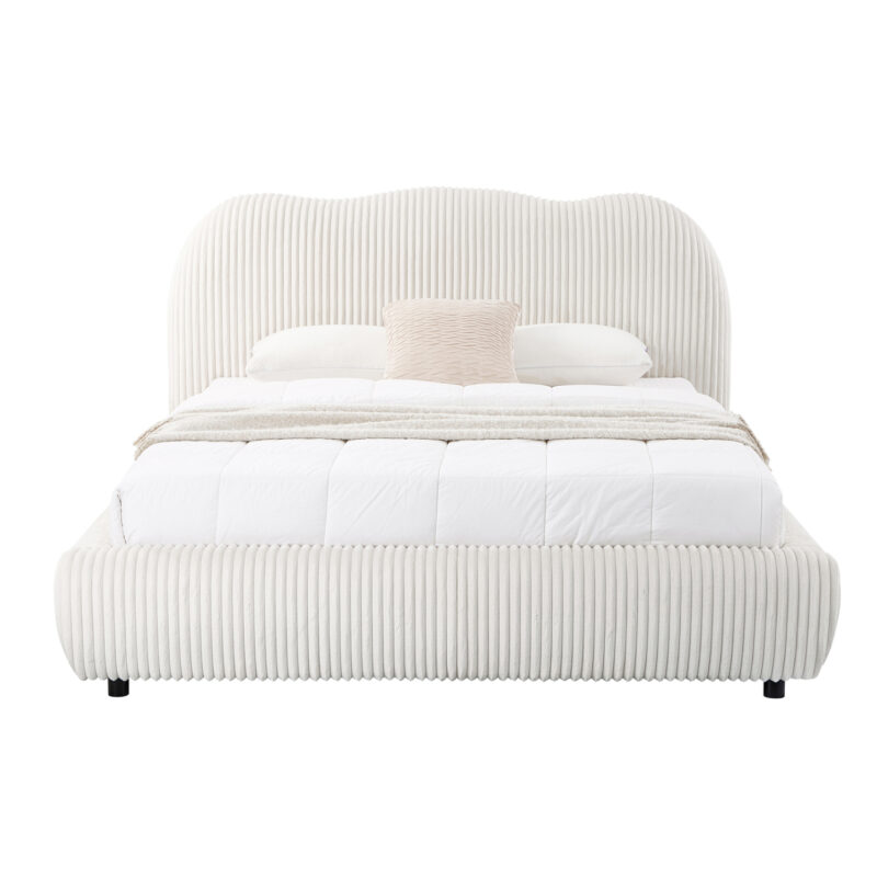 ΚΡΕΒΑΤΙ ΜΕ ΑΠΟΘ.ΧΩΡΟ ΜΠΕΖ FAUX FUR ΥΦΑΣΜΑ--ΓΙΑ ΣΤΡΩΜΑ 160x200εκ