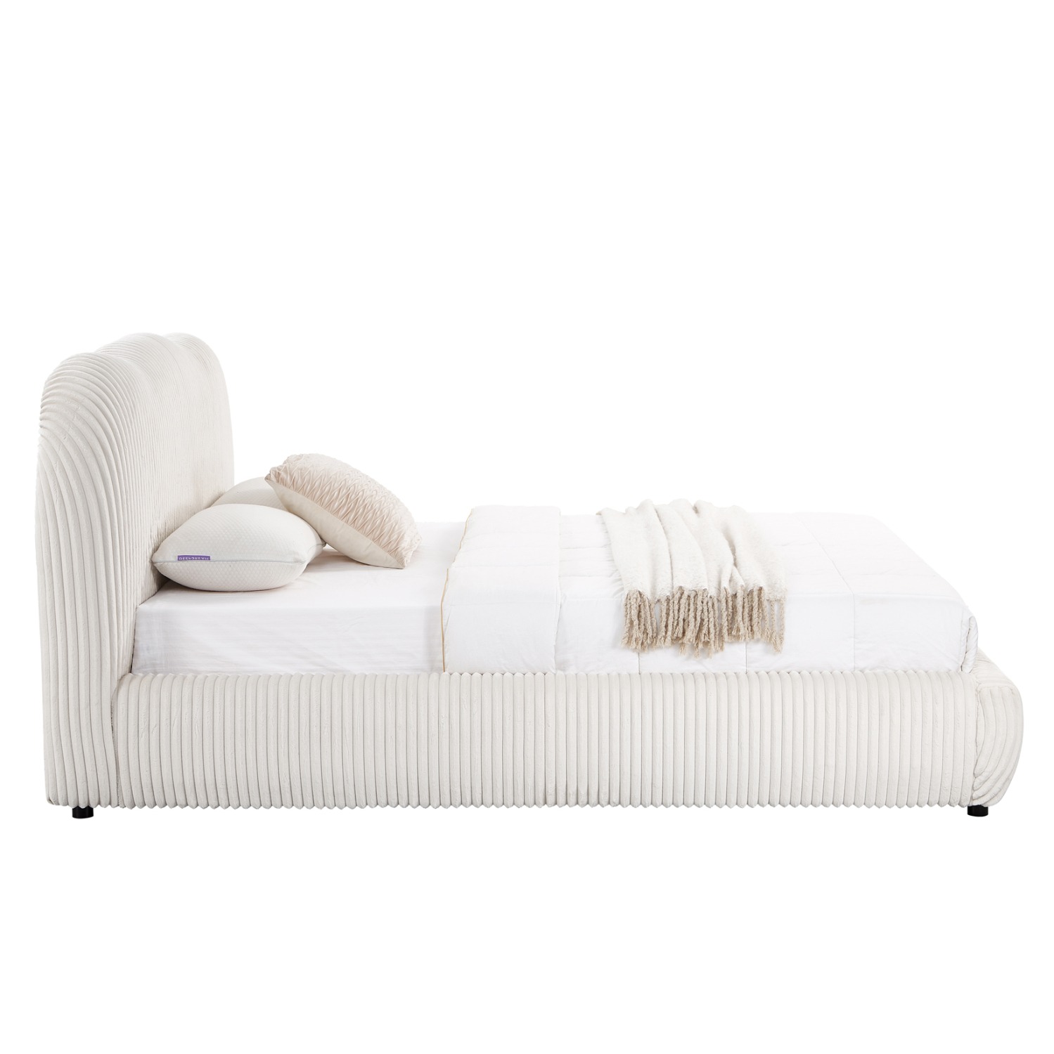 ΚΡΕΒΑΤΙ ΜΕ ΑΠΟΘ.ΧΩΡΟ ΜΠΕΖ FAUX FUR ΥΦΑΣΜΑ--ΓΙΑ ΣΤΡΩΜΑ 160x200εκ - Image 5