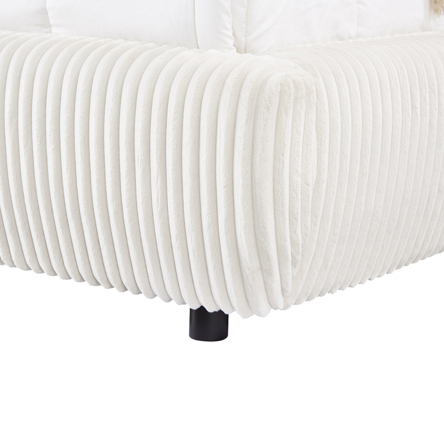 ΚΡΕΒΑΤΙ ΜΕ ΑΠΟΘ.ΧΩΡΟ ΜΠΕΖ FAUX FUR ΥΦΑΣΜΑ--ΓΙΑ ΣΤΡΩΜΑ 160x200εκ - Image 7