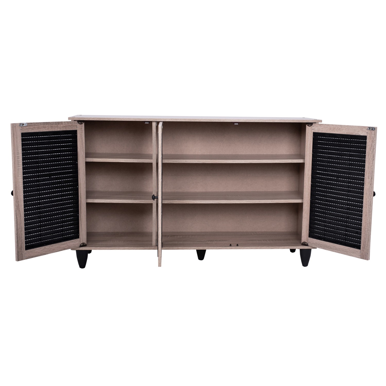 ΠΑΠΟΥΤΣΟΘΗΚΗ ΝΤΟΥΛΑΠΙ 3ΠΟΡΤΕΣ MCKENNA SONAMA ΜΑΥΡΟ 112x30x68,5Υ εκ. - Image 4