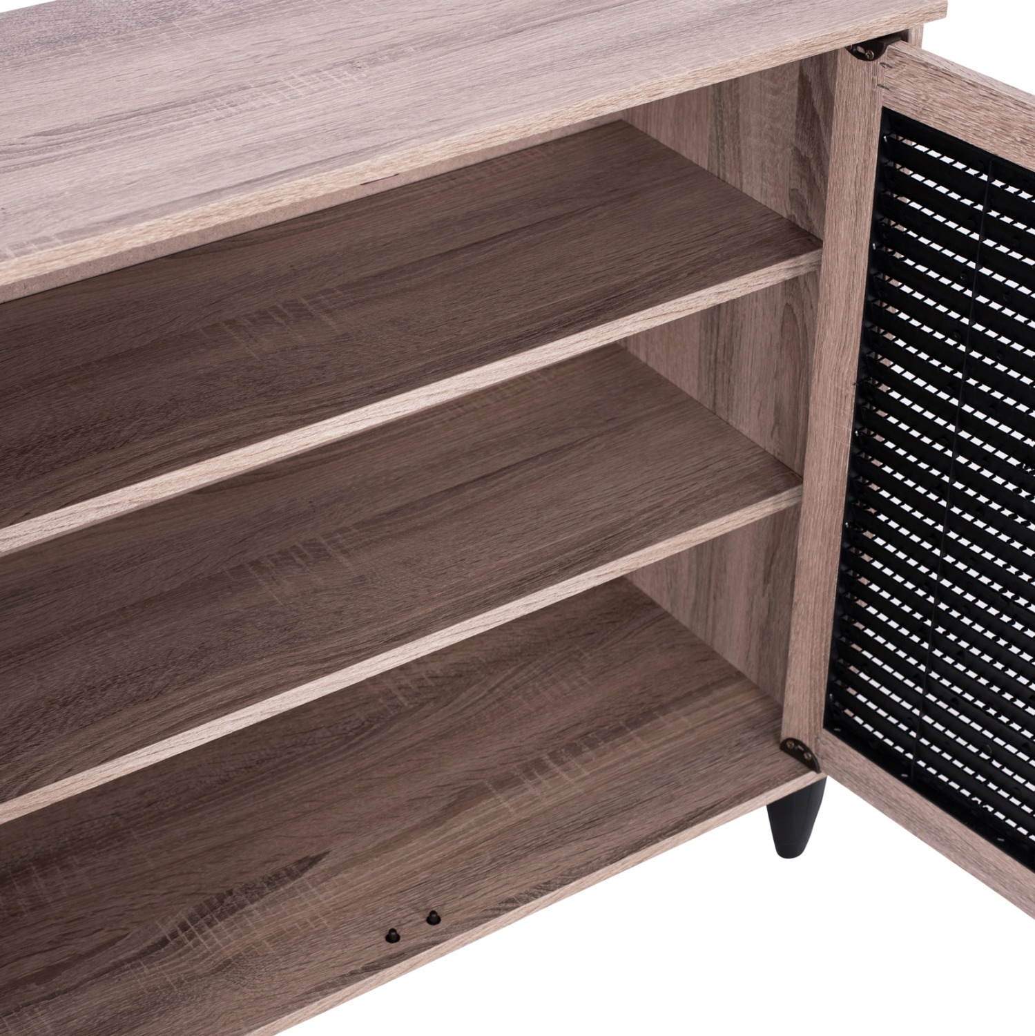 ΠΑΠΟΥΤΣΟΘΗΚΗ ΝΤΟΥΛΑΠΙ 3ΠΟΡΤΕΣ MCKENNA SONAMA ΜΑΥΡΟ 112x30x68,5Υ εκ. - Image 5