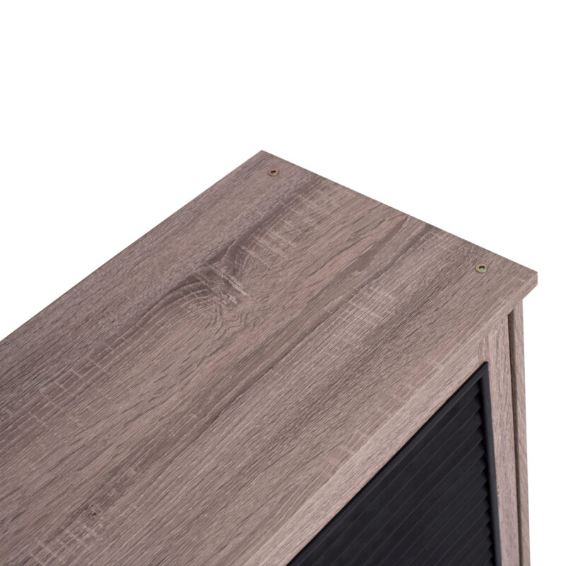 ΠΑΠΟΥΤΣΟΘΗΚΗ ΝΤΟΥΛΑΠΙ 3ΠΟΡΤΕΣ MCKENNA SONAMA ΜΑΥΡΟ 112x30x68,5Υ εκ.