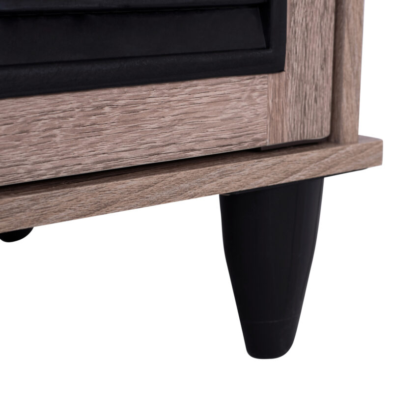 ΠΑΠΟΥΤΣΟΘΗΚΗ ΝΤΟΥΛΑΠΙ 3ΠΟΡΤΕΣ MCKENNA SONAMA ΜΑΥΡΟ 112x30x68,5Υ εκ.