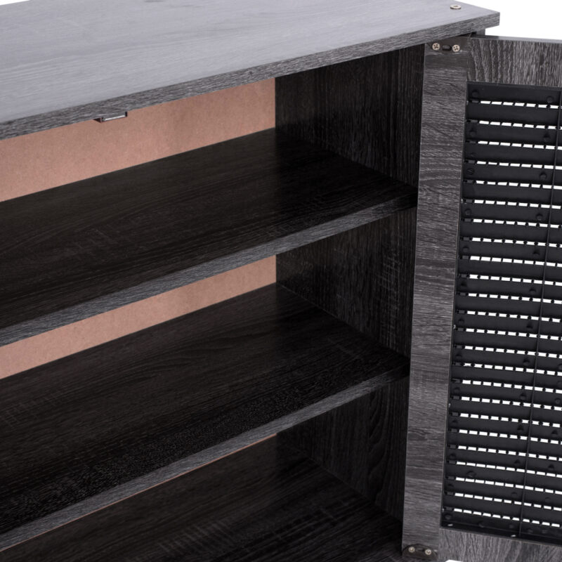 ΠΑΠΟΥΤΣΟΘΗΚΗ ΝΤΟΥΛΑΠΙ ΞΥΛ.3ΠΟΡΤΕΣ MCKENNA ΑΝΘΡΑΚΙ 112x30x68,5 cm