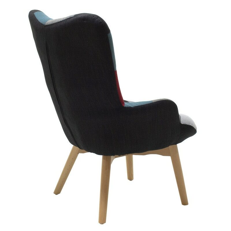 Πολυθρόνα Kido υφασμάτινη χρώμα patchwork