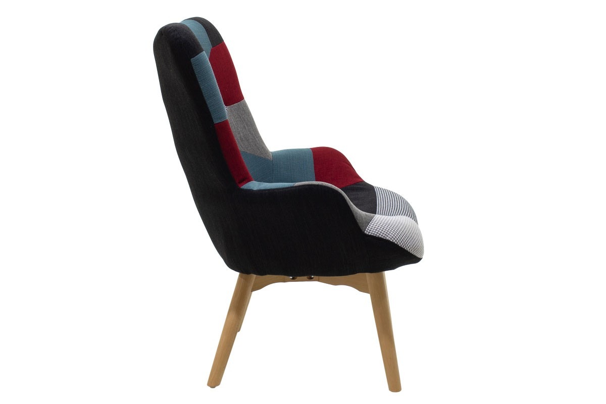 Πολυθρόνα Kido υφασμάτινη χρώμα patchwork - Image 5