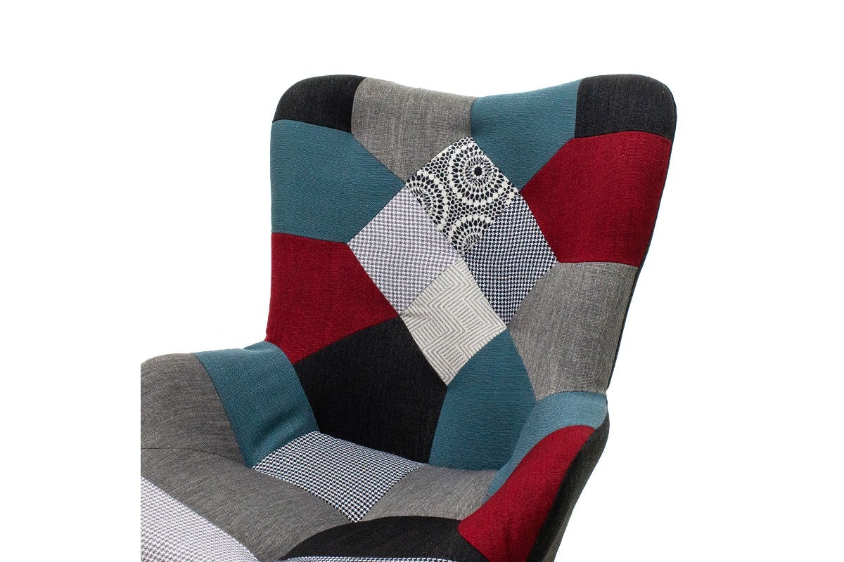 Πολυθρόνα Kido υφασμάτινη χρώμα patchwork - Image 6