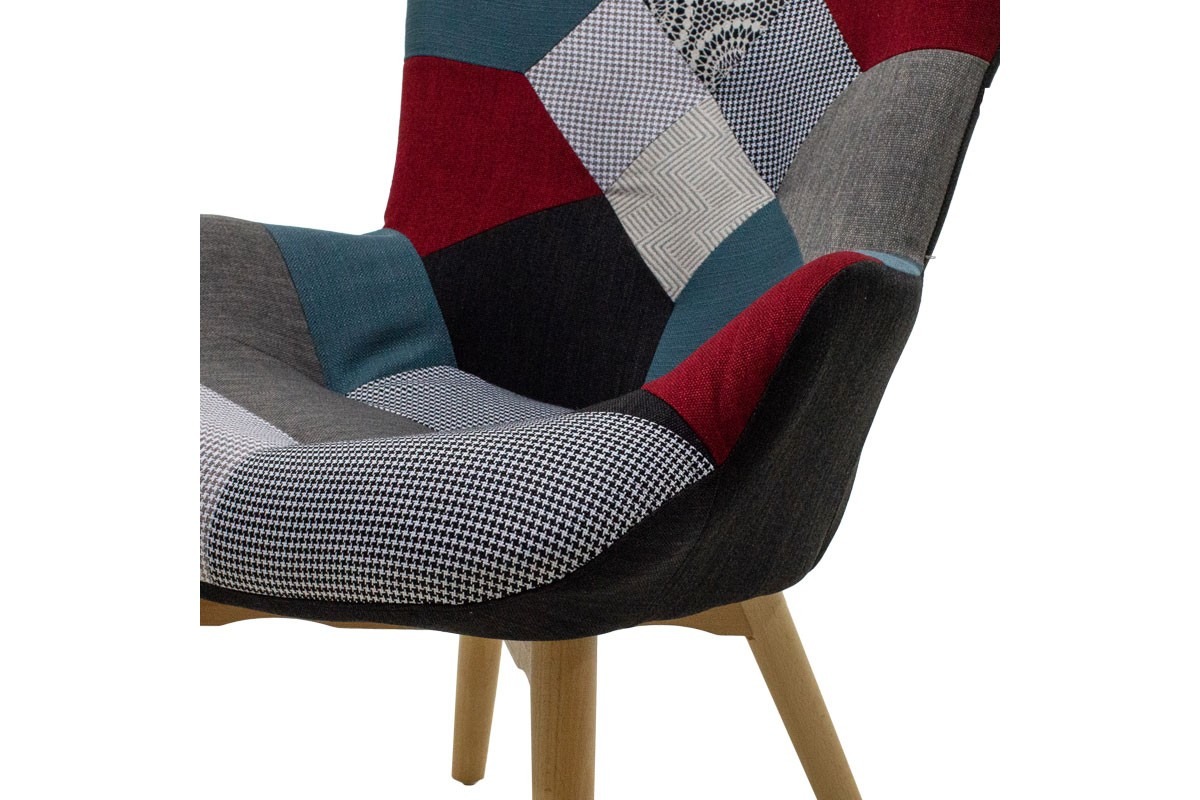 Πολυθρόνα Kido υφασμάτινη χρώμα patchwork - Image 7