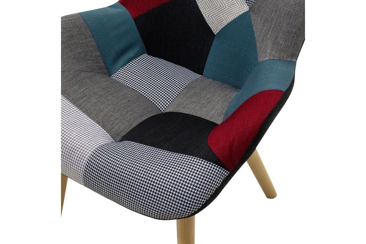 Πολυθρόνα Kido υφασμάτινη χρώμα patchwork - Image 8