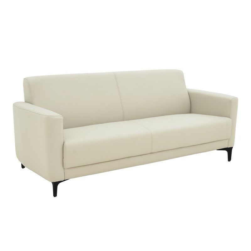 Καναπές τριθέσιος Sidica PU σε μπεζ απόχρωση 185x82x81εκ