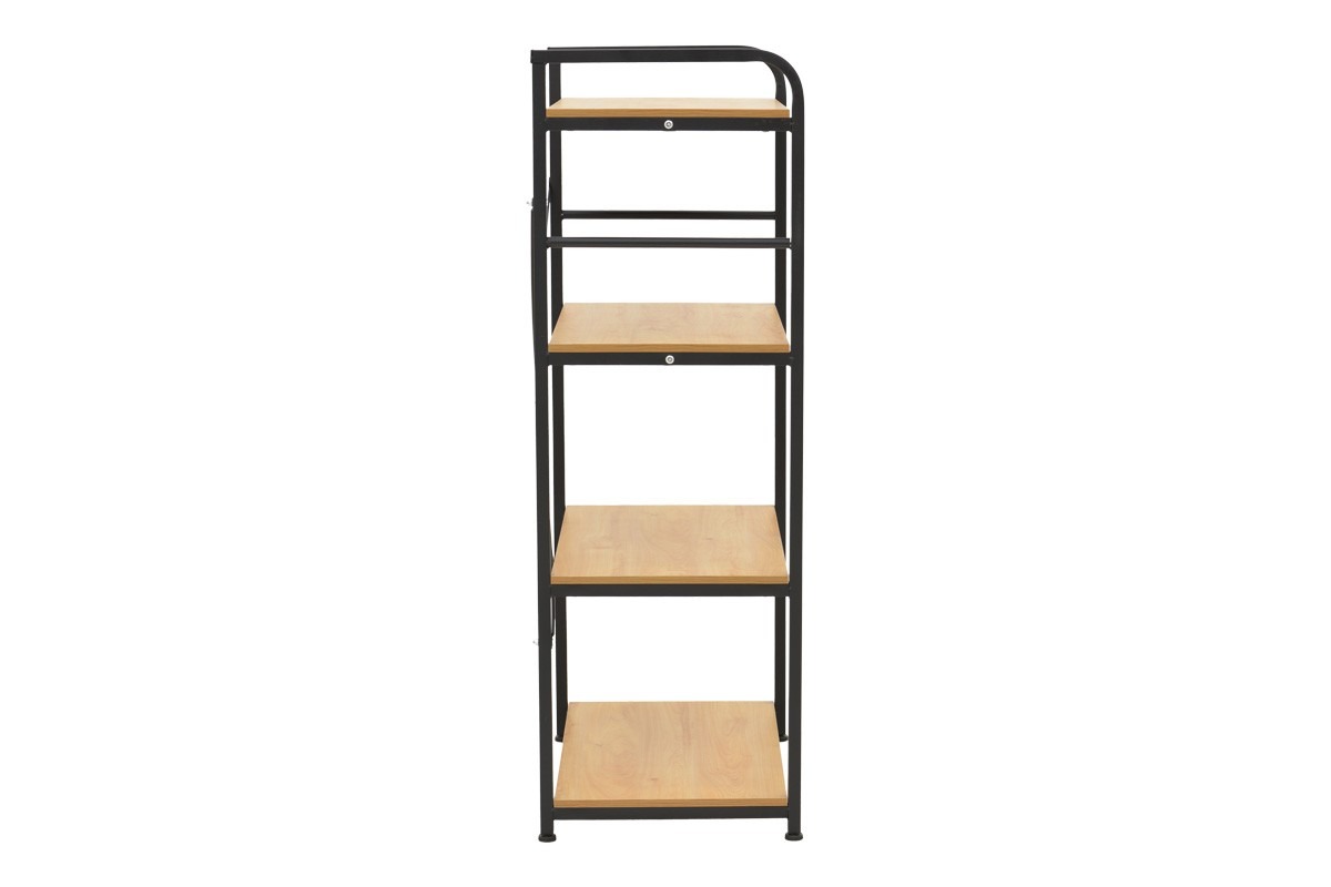 Ραφιέρα επιδαπέδια Depo μέταλλο μαύρο-mdf σε oak απόχρωση 60x40x120εκ - Image 2