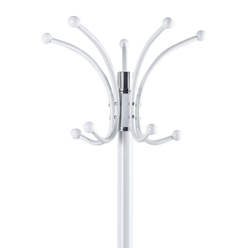 Καλόγερος ρούχων Nicolo pakoworld μέταλλο λευκό Φ37x175εκ