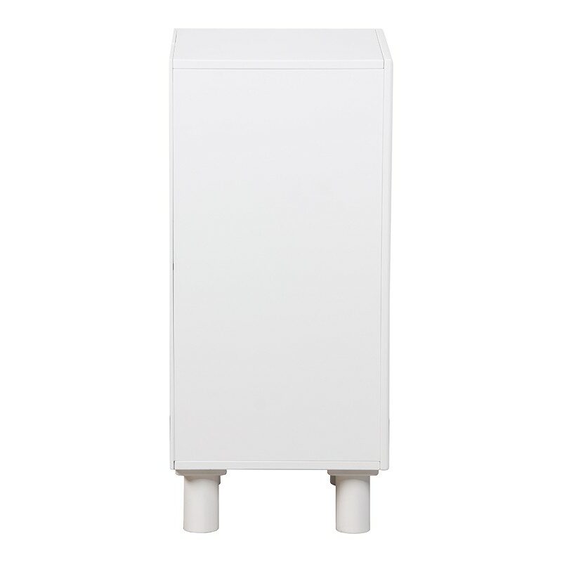 Κομοδίνο Emersi MDF σε λευκή απόχρωση 40x32x70εκ