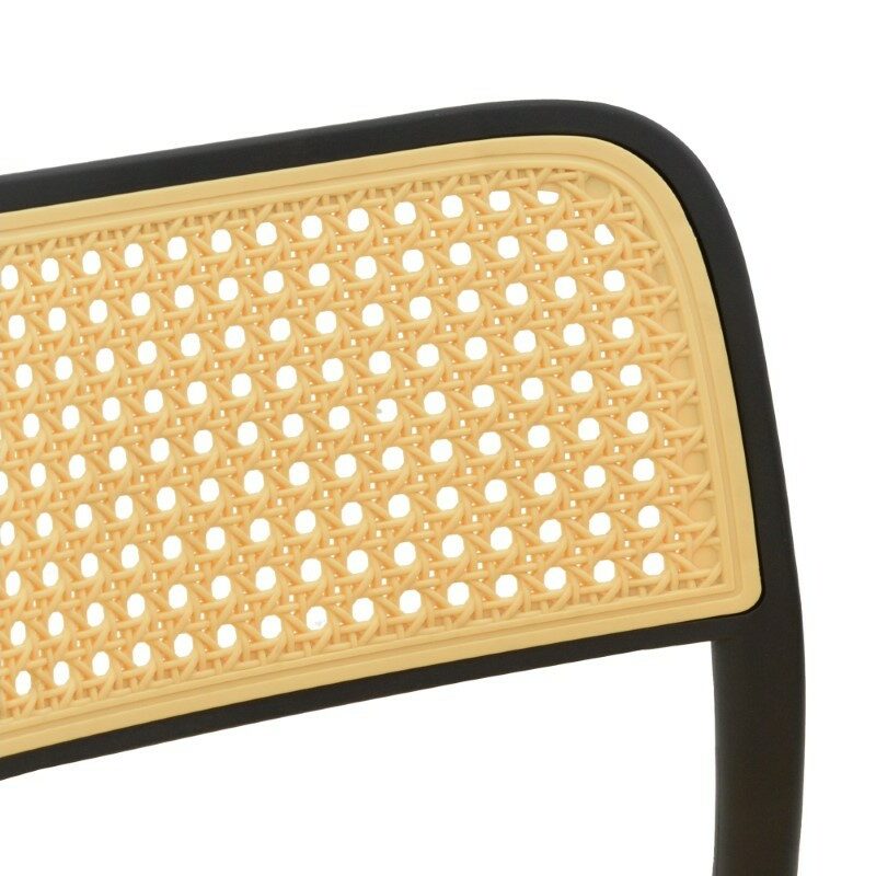 Καρέκλα Westley pp φυσικό-μαύρο 55x47x81εκ