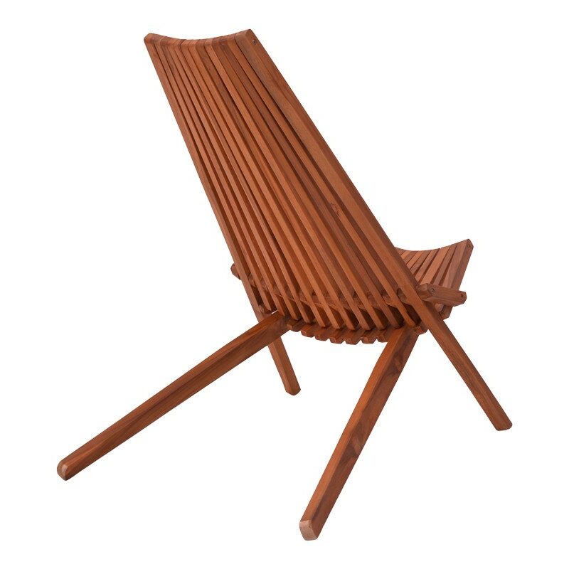 Πολυθρόνα Phoenox πτυσσόμενη φυσικό teak ξύλο 101x63x80εκ