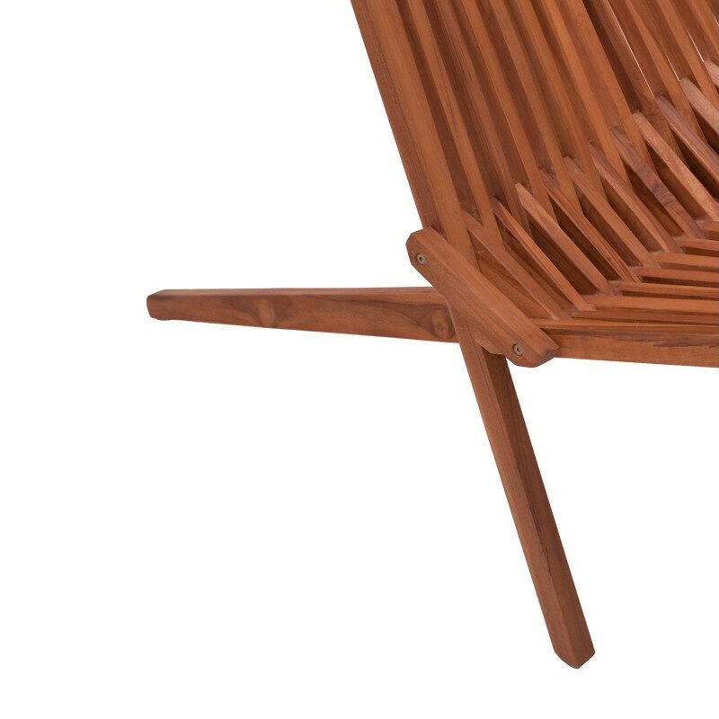 Πολυθρόνα Phoenox πτυσσόμενη φυσικό teak ξύλο 101x63x80εκ