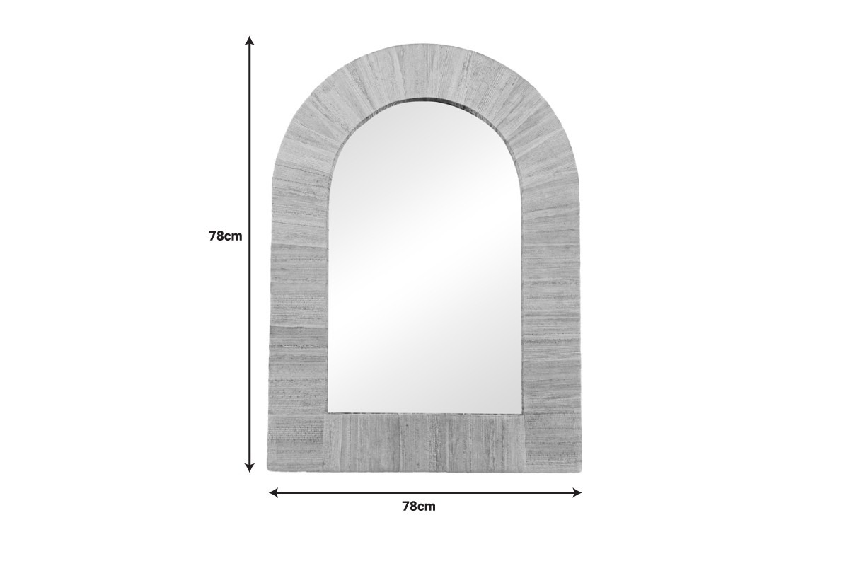 Καθρέπτης Koin Inart μπανάνα ξύλο σε φυσική απόχρωση 78x78x8εκ - Image 2