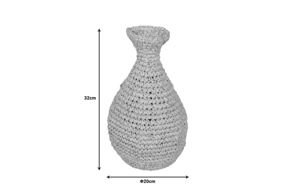 Βάζο Sannery I Inart sisal σε φυσική απόχρωση Φ20x32εκ - Image 2