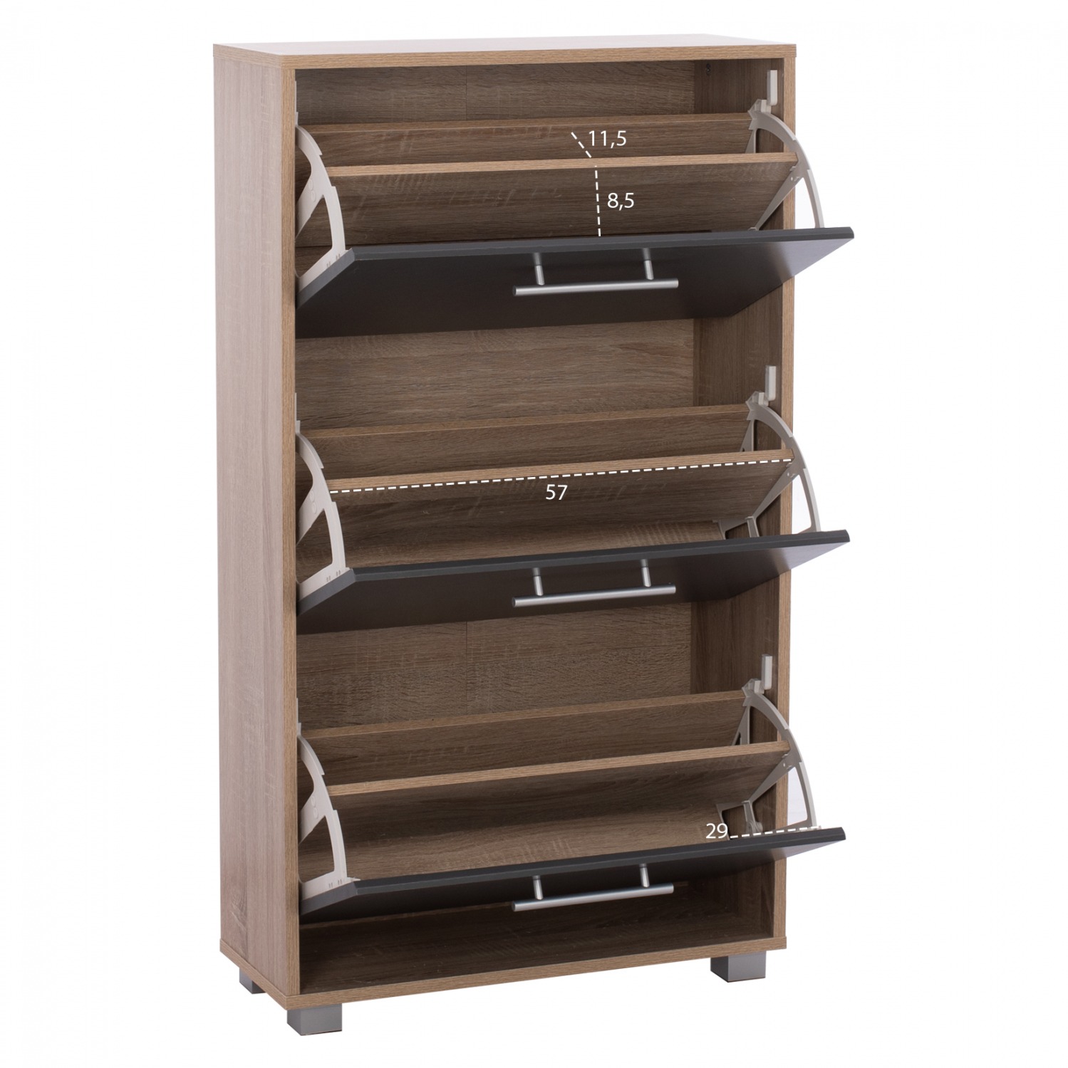 ΠΑΠΟΥΤΣΟΘΗΚΗ ΞΥΛΙΝΗ DAVINA SONAMA-ΓΚΡΙ 3ΘΕΣΕΩΝ 62Χ24Χ110Υεκ - Image 3