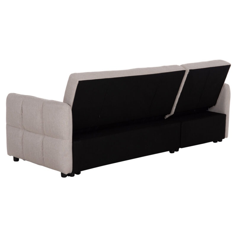 ΓΩΝΙΑΚΟΣ ΚΑΝΑΠΕΣ-ΚΡΕΒΑΤΙ ΑΝΑΣΤΡΕΨΙΜΟΣ NEZU ΜΠΕΖ ΥΦΑΣΜΑ 210x140x78Υεκ.